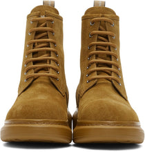 Alexander McQueen Beige Suede Lace-Up Boots