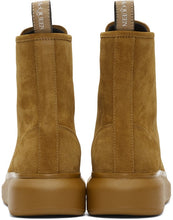 Alexander McQueen Beige Suede Lace-Up Boots
