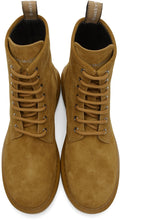 Alexander McQueen Beige Suede Lace-Up Boots