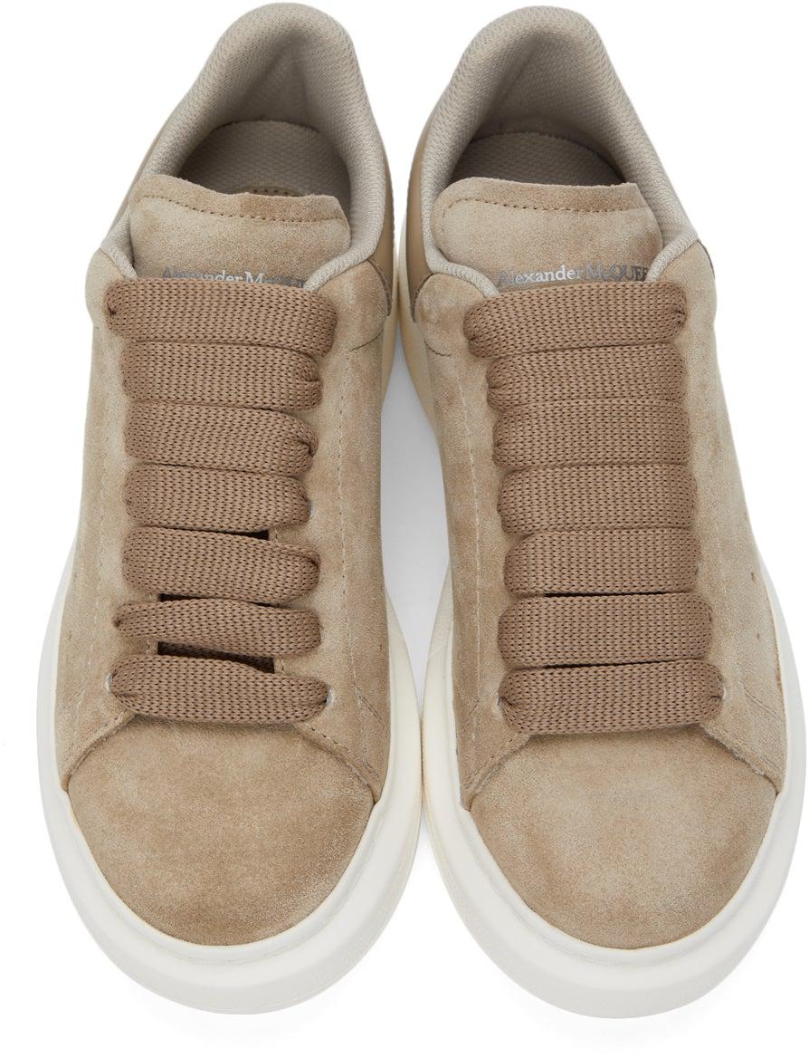 Alexander McQueen Beige Suede Oversized Sneakers – BlackSkinny