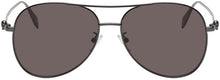 Alexander McQueen Black Aviator Sunglasses - Alexander McQueen Black Aviator Sunglasses - 알렉산더 맥퀸 블랙 비행가 선글라스