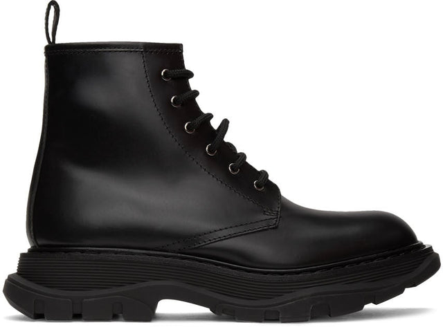 Alexander McQueen Black Beauty Lace-Up Boots - Alexander McQueen Beauty Beauty Boots-Up Boots - 알렉산더 맥퀸 블랙 뷰티 레이스 업 부츠