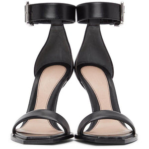 Alexander McQueen Black Double Strap Sandals
