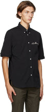 Alexander McQueen Black Embroidered Logo Shirt