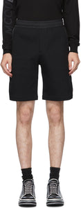 Alexander McQueen Black Graffiti Hybrid Shorts - Short hybride noir de Alexander McQueen Black Graffiti - Alexander McQueen 블랙 낙서 하이브리드 반바지