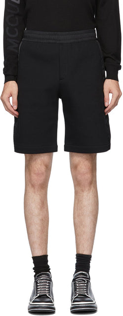 Alexander McQueen Black Graffiti Hybrid Shorts - Short hybride noir de Alexander McQueen Black Graffiti - Alexander McQueen 블랙 낙서 하이브리드 반바지