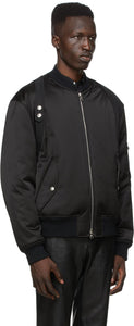 Alexander McQueen Black Harness Bomber Jacket