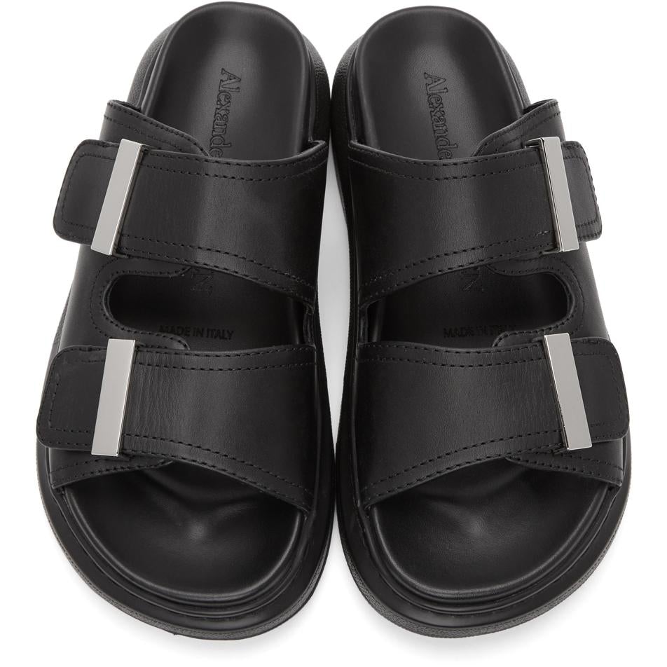 Alexander McQueen black Hybrid leather sandals