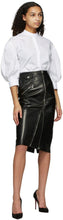 Alexander McQueen Black Leather Pencil Skirt
