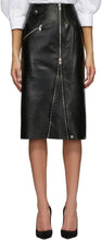 Alexander McQueen Black Leather Pencil Skirt - Jupe crayon en cuir noir Alexander McQueen - Alexander McQueen 블랙 가죽 연필 스커트