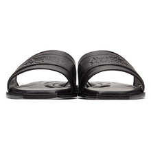 Alexander McQueen Black Leather Signature Slides
