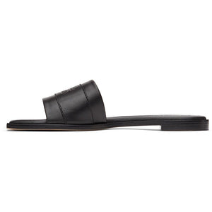 Alexander McQueen Black Leather Signature Slides