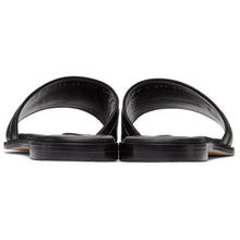 Alexander McQueen Black Leather Signature Slides