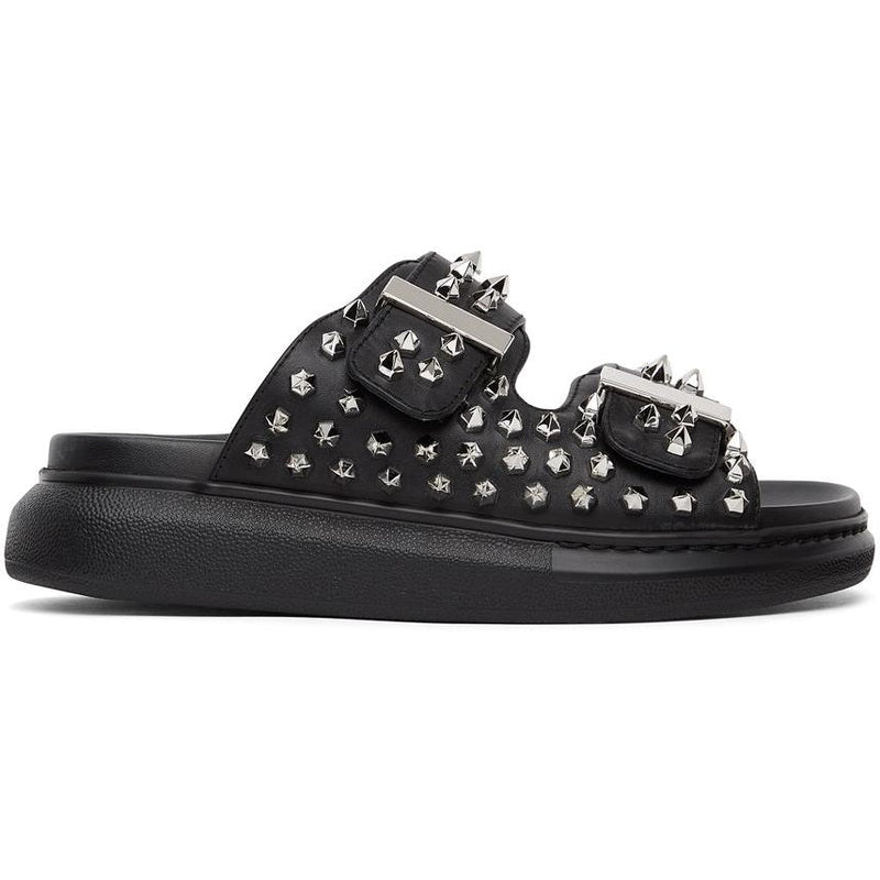 Alexander McQueen Black Punk Stud Heeled Sandals Alexander McQueen