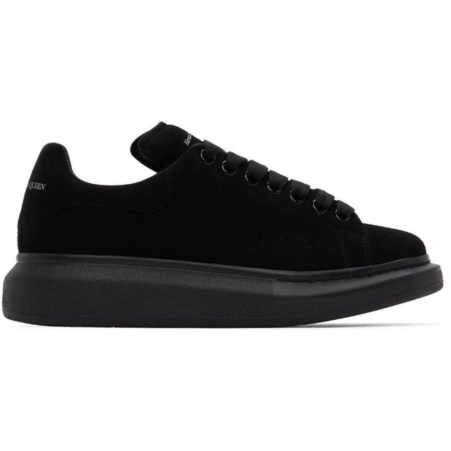 Alexander McQueen Black Velvet Oversized Sneakers