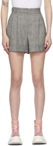 Alexander McQueen Black Wool Check Shorts - Short de vérification de laine noire Alexander McQueen - Alexander McQueen 블랙 울 체크 반바지