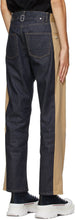 Alexander McQueen Blue Gabardine Panel Jeans