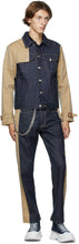 Alexander McQueen Blue Gabardine Panel Jeans