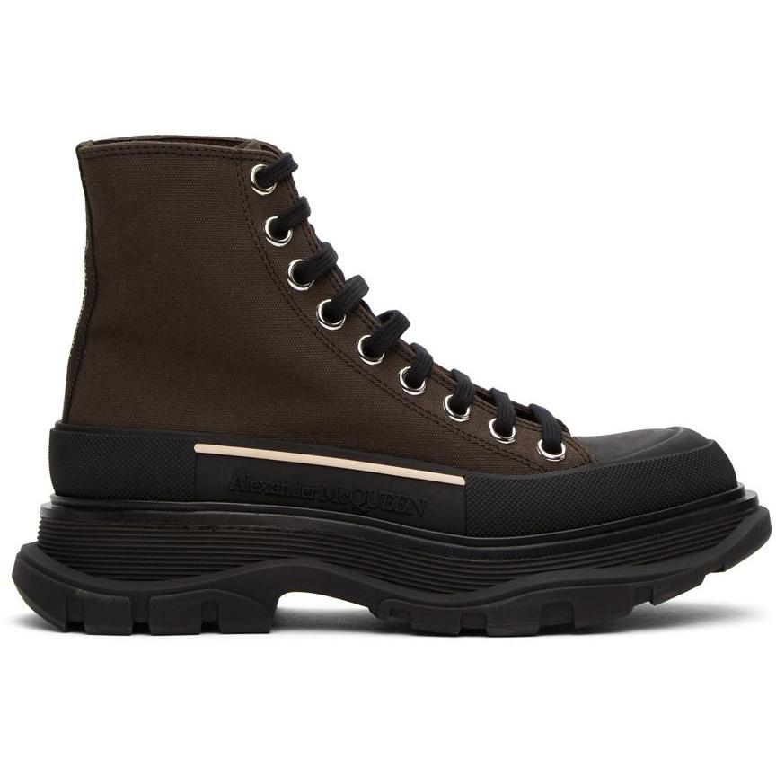 Black and brown discount alexander mcqueen sneakers