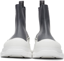 Alexander McQueen Grey Tread Slick Chelsea Boots