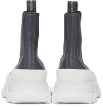 Alexander McQueen Grey Tread Slick Chelsea Boots