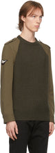 Alexander McQueen Khaki Hybrid Crewneck Sweatshirt