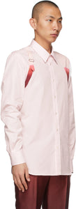 Alexander McQueen Pink Dip Dye Printed Harness Shirt