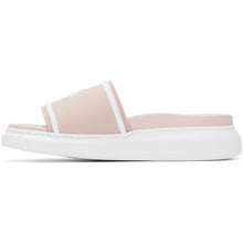 Alexander McQueen Pink Rubber Logo Sandals