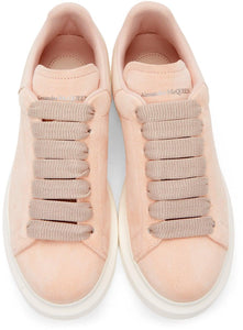 Alexander McQueen Pink Suede Oversized Sneakers