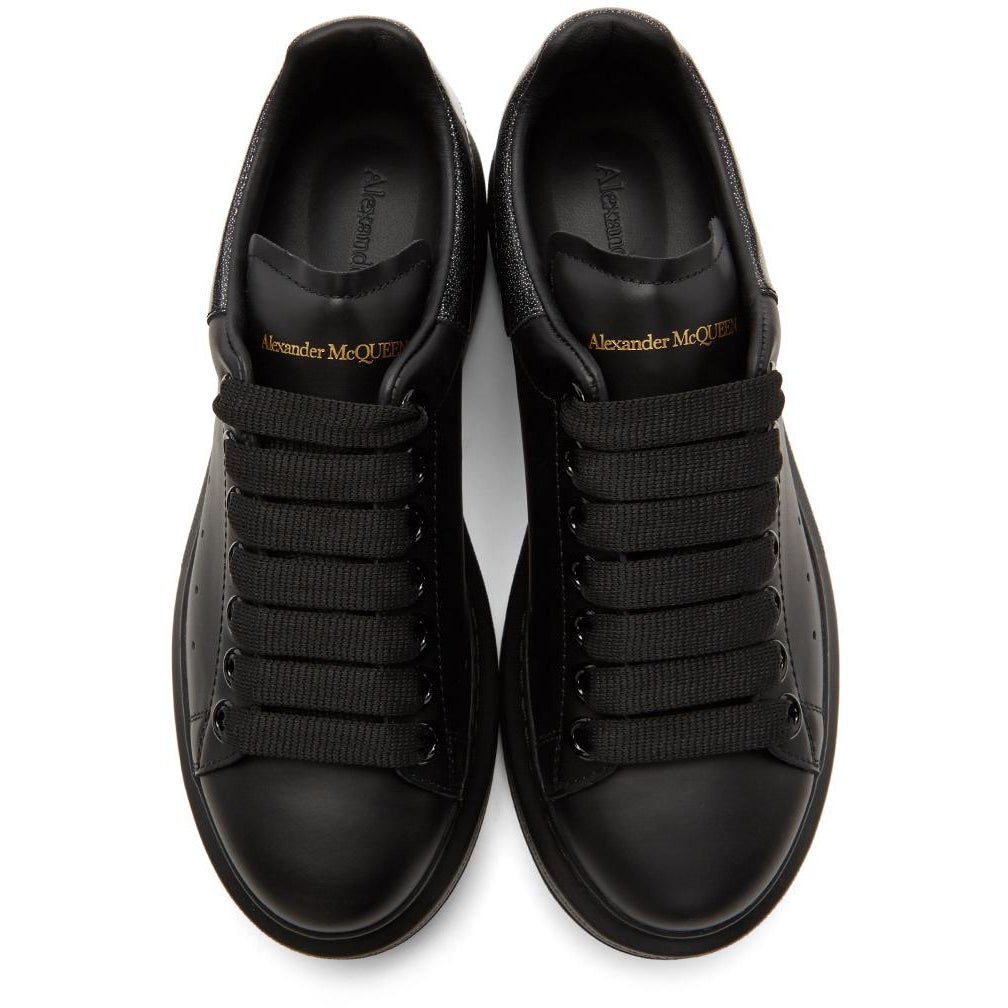 Alexander McQueen SSENSE Exclusive Black Tab Oversized Sneakers BlackSkinny