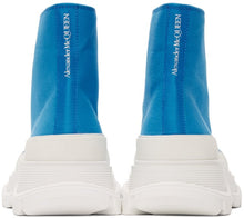 Alexander McQueen SSENSE Exclusive Blue Tread Slick Sneaker Boots