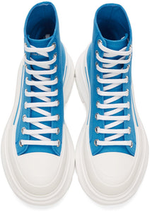 Alexander McQueen SSENSE Exclusive Blue Tread Slick Sneaker Boots