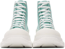 Alexander McQueen SSENSE Exclusive Green Tread Slick Sneaker Boots