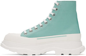 Alexander McQueen SSENSE Exclusive Green Tread Slick Sneaker Boots