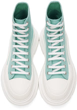 Alexander McQueen SSENSE Exclusive Green Tread Slick Sneaker Boots