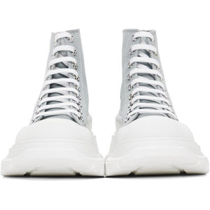 Alexander McQueen SSENSE Exclusive Grey Tread Slick Platform High Sneakers