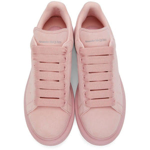 Alexander McQueen SSENSE Exclusive Pink Suede Oversized Sneakers