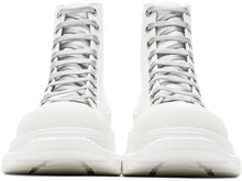 Alexander McQueen SSENSE Exclusive White Canvas Tread Slick Boots