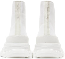 Alexander McQueen SSENSE Exclusive White Canvas Tread Slick Boots