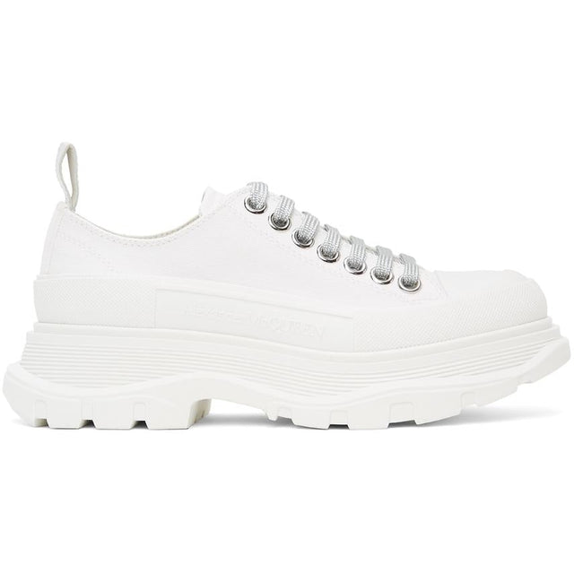 Alexander McQueen SSENSE Exclusive White Tread Slick Sneakers - Alexander McQueen Ssense Skick Skick Swick Slick Skick - Alexander McQueen Ssense 독점 화이트 트레드 슬릭 스니커즈