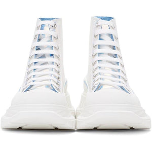 Alexander McQueen Silver Holographic Tread Slick Platform High Sneakers