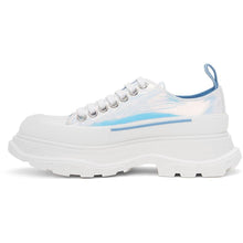 Alexander McQueen Silver Holographic Tread Slick Platform Low Sneakers