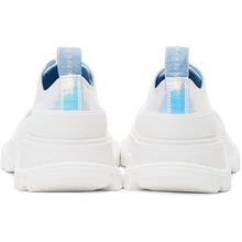 Alexander McQueen Silver Holographic Tread Slick Platform Low Sneakers