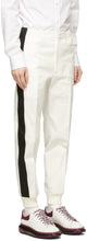Alexander McQueen White Cotton Stripe Trousers