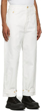 Alexander McQueen White Cotton Trousers