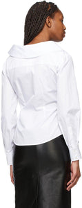 Alexander McQueen White Fitted V-Neck Shirt