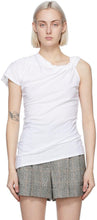 Alexander McQueen White Knotted T-Shirt - T-shirt noué blanc d'Alexander McQueen - Alexander McQueen 화이트 매듭 티셔츠