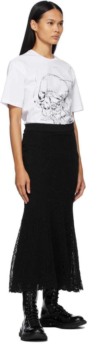 Alexander McQueen White Skull Sketchbook T-Shirt