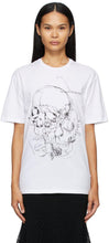 Alexander McQueen White Skull Sketchbook T-Shirt - T-shirt Sketchbook de crâne blanc Alexander McQueen - Alexander McQueen 화이트 두개골 스케치 북 T 셔츠