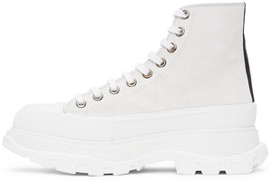 Alexander McQueen White Suede Tread Slick Sneakers